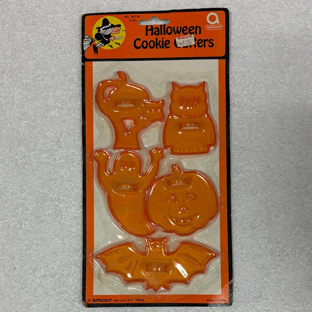 Vintage Amscan Orange Halloween Cookie Cutter Collection nwt
